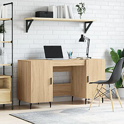 Maison Chic Bureau,Table de travail,bureau de travail pour chambre chêne sonoma 140x50x75 cm bois d'ingénierie -GKD49422