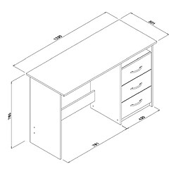 Avis But Bureau ADRIA Imitation chêne et blanc