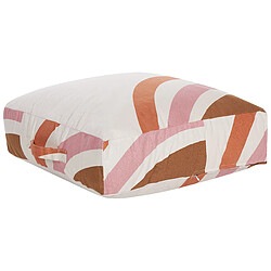 Beliani Coussin de sol TEMARA Coton 50 x 50 x 20 cm Abstrait Multicolore 