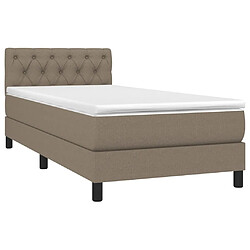 Avis Sommier à lattes LED,Cadre à lattes de lit avec matelas pour Adulte Taupe 80x200 cm Tissu -MN31665