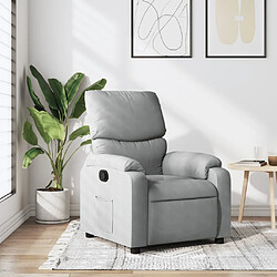 Maison Chic Fauteuil inclinable,Fauteuil luxe de relaxation Gris clair Tissu -MN70515