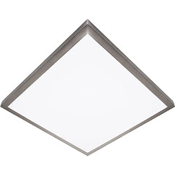 Plafonnier carré PESETA 60x60 1x48W LED 3600lm 4000K 120° L.60xL.60xH4cm Nickel