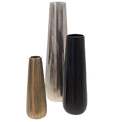 Amadeus Vase Taos en aluminium - H. 51 cm - Noir