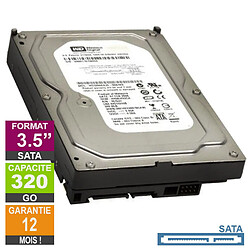 Disque Dur 320Go SATA 3.5 Western Digital WD3200AAJS-22B4A0 7200rpm 8Mo