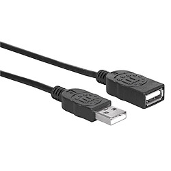 Acheter Arte Video Manhattan Câble USB Rallonge Connecteur Mâle A/connecteur Mâle A 1 m Schwarz Noir