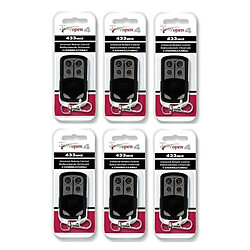 Pack de 6 Télécommandes Radio de Portail Copieuse Universelle JOLLY OPEN 4