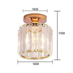 Universal Lampe petite lumière de plafond en cristal panneau d'ombrage lustre moderne LED pendentif pince