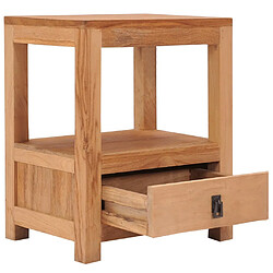 Maison Chic Table de chevet, Table de Nuit, Meuble de Rangement 40x30x50 cm bois de teck massif