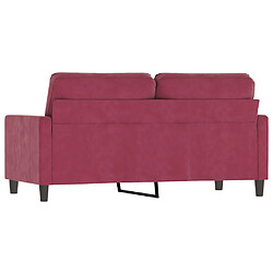 Acheter vidaXL Canapé à 2 places Rouge bordeaux 140 cm Velours