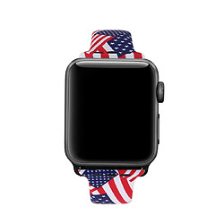 Wewoo Bracelet en silicone pour Apple Watch séries 5 et 4 40 mm motif drapeau