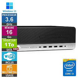 PC HP 600 G4 SFF i3-8100 3.60GHz 16Go/1To SSD Wifi W11