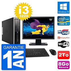 PC HP Compaq Pro 6300 SFF Ecran 19" i3-3220 RAM 8Go Disque 2To Windows 10 Wifi · Occasion 