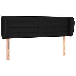 Maison Chic Tête de lit scandinave avec oreilles,meuble de chambre Noir 147x23x78/88 cm Tissu -MN97187