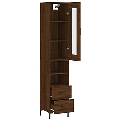 Avis vidaXL Buffet haut Chêne marron 34,5x34x180 cm Bois d'ingénierie