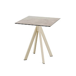 Materiel Chr Pro Table de bistrot Infinity avec piètement sable + plateau HPL 70x70 cm - Veba