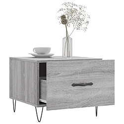 Avis vidaXL Table basse Sonoma gris 50x50x40 cm Bois d'ingénierie