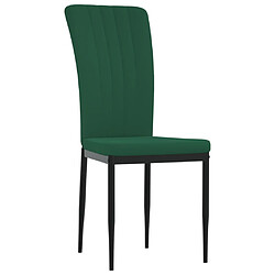 Avis Maison Chic Lot de 2 Chaises à manger,Chaise pour cuisine,Solide Structure Vert foncé Velours -MN65129