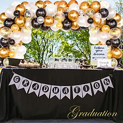 Euro Mega Arche Ballon 120PCS Mariage Arche Ballon Or Blanc Noir Ballon Confettis Fête Anniversaire Mariage 