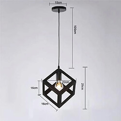 Acheter Stoex E27 Lampe Suspensions Plafonnier Abat-jour Lustre avec Douille Applique d'Eclairage Noir