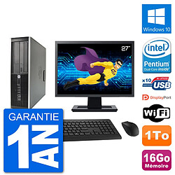 PC HP Compaq 6200 Pro SFF Ecran 27" G630 RAM 16Go Disque Dur 1To Windows 10 Wifi · Occasion 