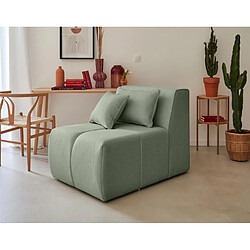 Lisa Design Caracas - module d'assise sans accoudoirs - en tissu Caracas - module d'assise sans accoudoirs - en tissu - Vert sauge