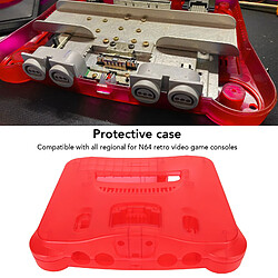 Universal Coque de remplacement pour Console de jeu rétro ABS, coque de remplacement professionnelle robuste pour N64, Transparent rouge