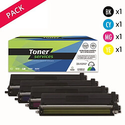 TONER SERVICES Compatible Brother TN423 Pack 4 toners Noir, cyan, magenta et jaune XL 