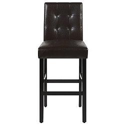 Acheter Beliani Tabouret de bar Set de 2 Cuir PU Marron MADISON