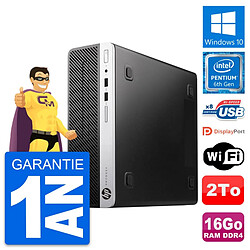 PC HP ProDesk 400 G4 SFF Intel G4400 RAM 16Go Disque Dur 2To Windows 10 Wifi - Occasion