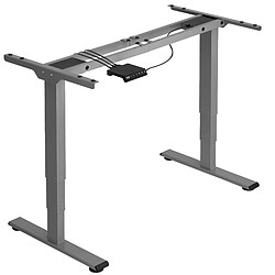 Tectake Cadre de table Twain réglable en hauteur électriquement - gris 