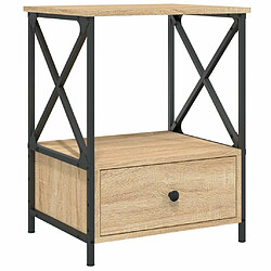 Maison Chic Lot de 2 Tables de chevet - Tables de Nuit chêne sonoma 50x41x65 cm bois ingénierie pas cher