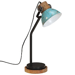 vidaXL Lampe de bureau 25 W bleu délavé 18x18x60 cm E27