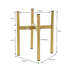 Présentoir à fleurs 18-25x18-25x30 cm Or en métal ML-Design pas cher
