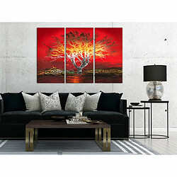 Paris Prix Tableau Imprimé 3 Panneaux Fiery Sky 60 x 90 cm