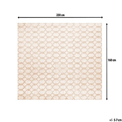 Beliani Tapis en viscose beige 160 x 230 cm CIZRE