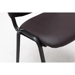 Acheter Decoshop26 Chaise visiteur assise rembourrée en synthétique marron BUR10071