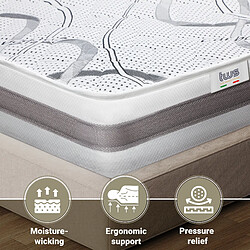 Acheter The White Stone Matelas Simple 95 x 180 à mémoire | Premium Quality | Hauteur 20 cm | Made in Italy