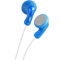 JVC GUMY : Ecouteurs - aimant néodyme de 13,5 mm - cordon 1.0m - contacteur doré 3.5 mm compatible iPhone / iPod - Bleu 