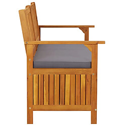 Avis Maison Chic Banc de rangement | Meuble de rangement d'Entrée | Coffres d'Intérieur avec coussin 148 cm Bois d'acacia solide -MN48779