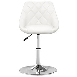 vidaXL Tabouret de bar Blanc Similicuir