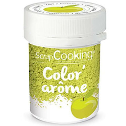 Scrapcooking Colorant alimentaire vert - arôme pomme 10 g 