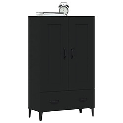 Acheter vidaXL Buffet haut noir 70x31x115 cm bois d'ingénierie