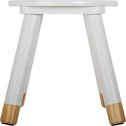 Avis Pegane lot de 2 tabourets blanc pour enfant en bois - Dim : L24x l26,5 x H24 cm