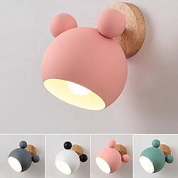 Universal Applique nordique aluminium mickey hills chambre d'enfant s'illumine lampe murale moderne d'intérieur luminaire e27 luminaire créatif (gris suspendu) 