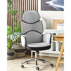 Beliani Chaise de bureau Gris clair SPLENDID