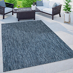 Paco-Home Tapis Extérieur Balcon Terrasse Tapis Cuisine Uni Motif Moucheté Bleu 