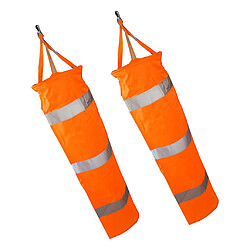 Windsock Airport 2pcs Aéroport Windsock Extérieur Vent Chaussette Sac Ceinture Réfléchissante Oeillet 150cm