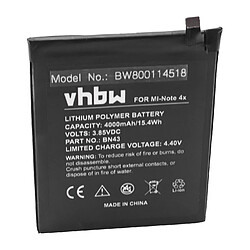 vhbw Li-Polymère batterie 4000mAh (3.85V) pour téléphone portable mobil smartphone comme Xiaomi BN43