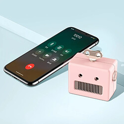 Wewoo Mini enceinte Bluetooth 3W 5V haut-parleur sans fil rétro de robot (rose)