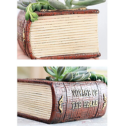 Avis Wewoo Pot de fleur pour Succulent Cactus Herbes Plante Lit Case Box FlowerPot, Taille: 10.5 * 8 * 5 cm Retro Literature Book Pots Vintage Livre Jardinière